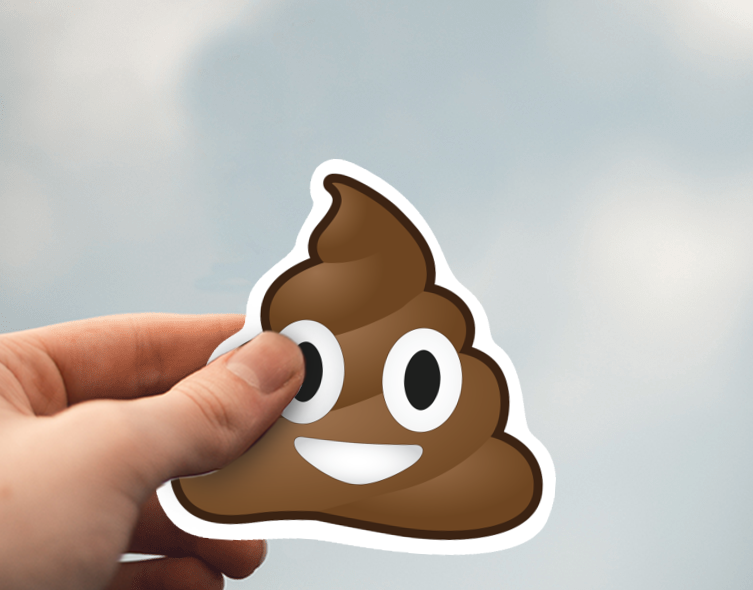 Poop Emoji Vinyl Sticker