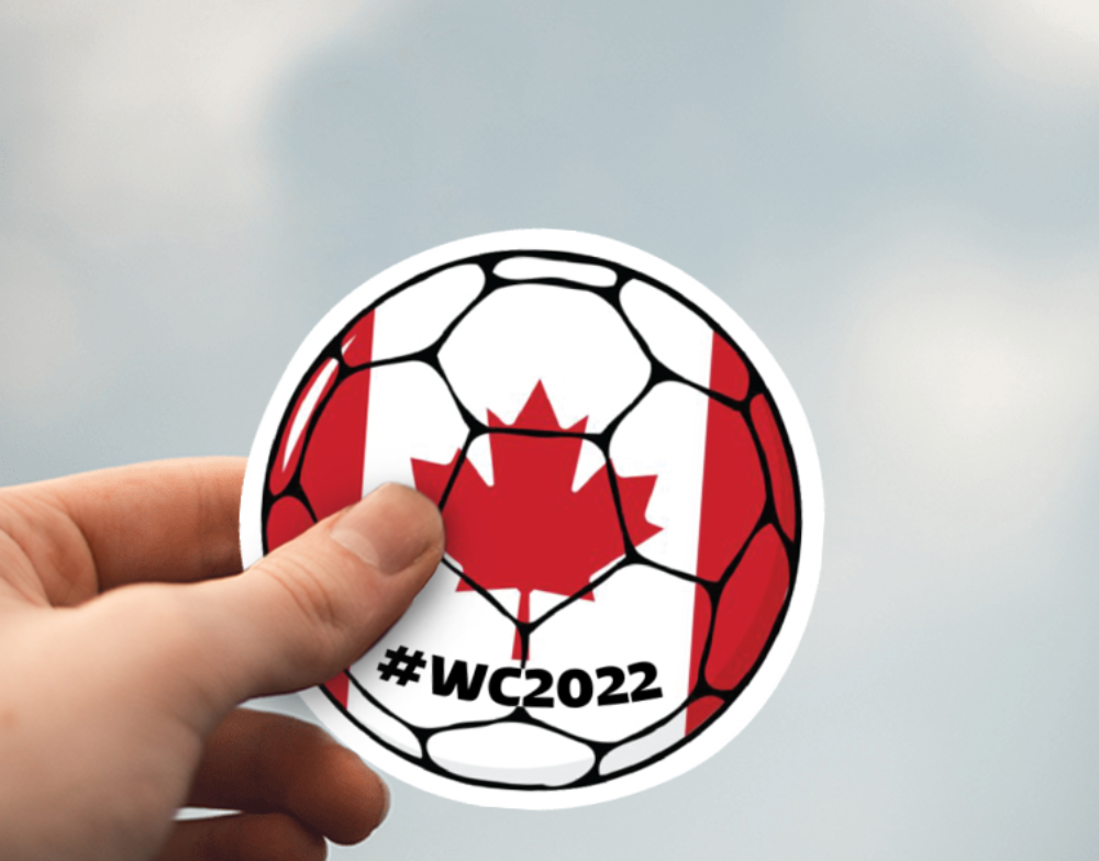 Canada Soccer Ball WC2022 Vinyl Sticker