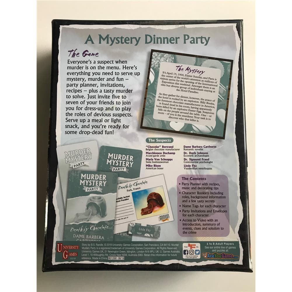 Death by Chocolate Murder Mystery Party