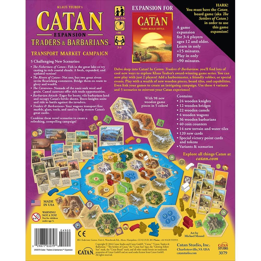 Catan Traders Barbarians back of packaging