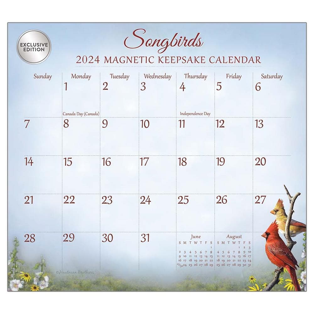 Songbirds Keepsake 2024 Special Edition Magnetic Mini Calendar product image
