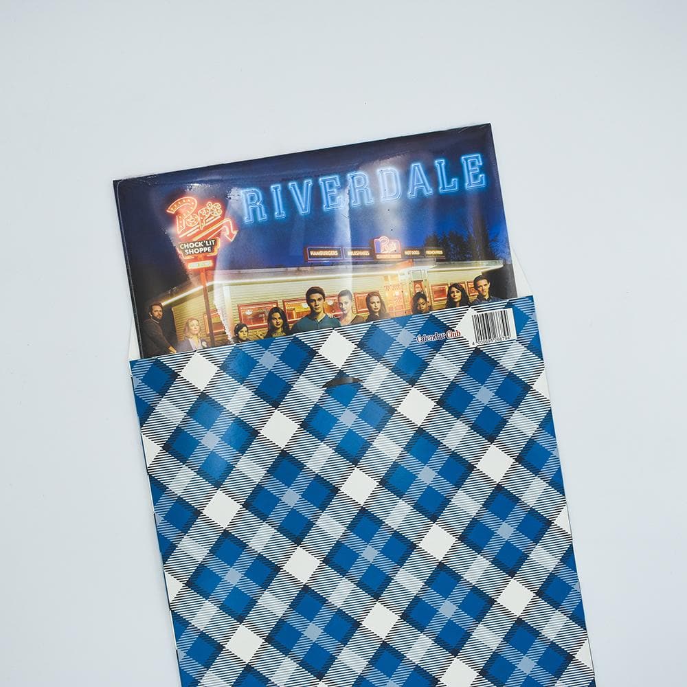 Blue and White Plaid Large Gift Wrap