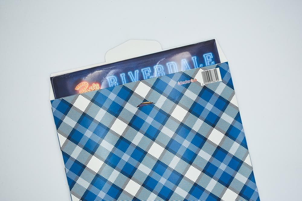 Blue and White Plaid Large Gift Wrap