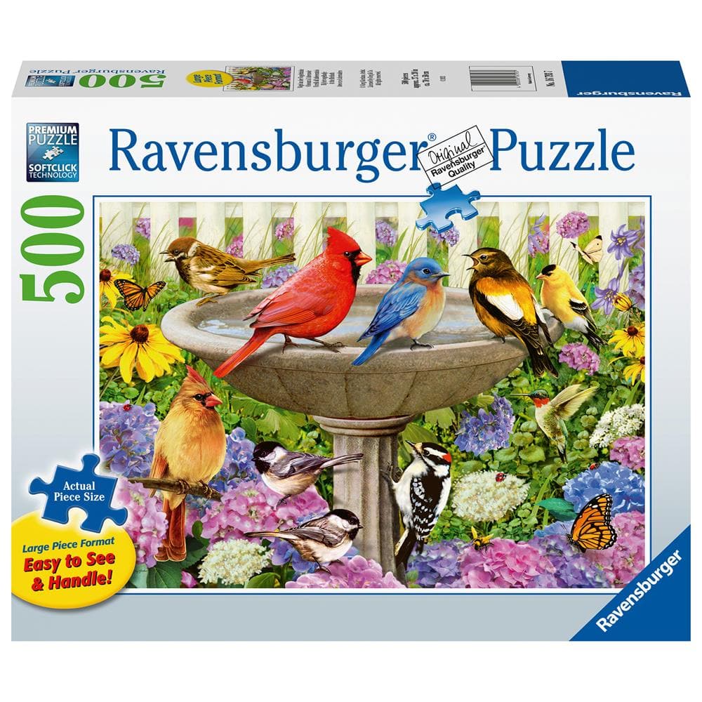 At the Birdbath Jigsaw Puzzle (500 Piece)