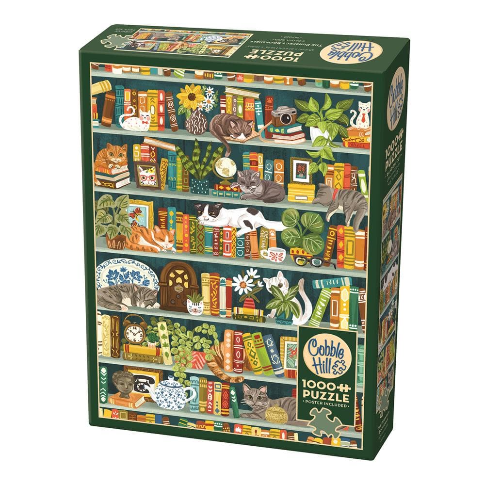 The Purrfect Bookshelf Jigsaw Puzzle (1000 Piece)