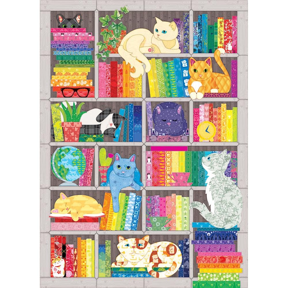 Rainbow Cat Quilt Jigsaw Puzzle (1000 Piece) product image