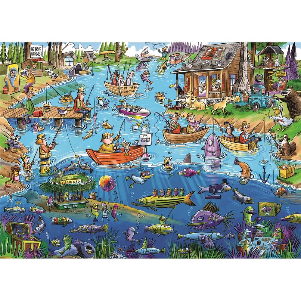 COBBLE HILL - Doodletown - Gone Fishing (1000-Piece Puzzle)