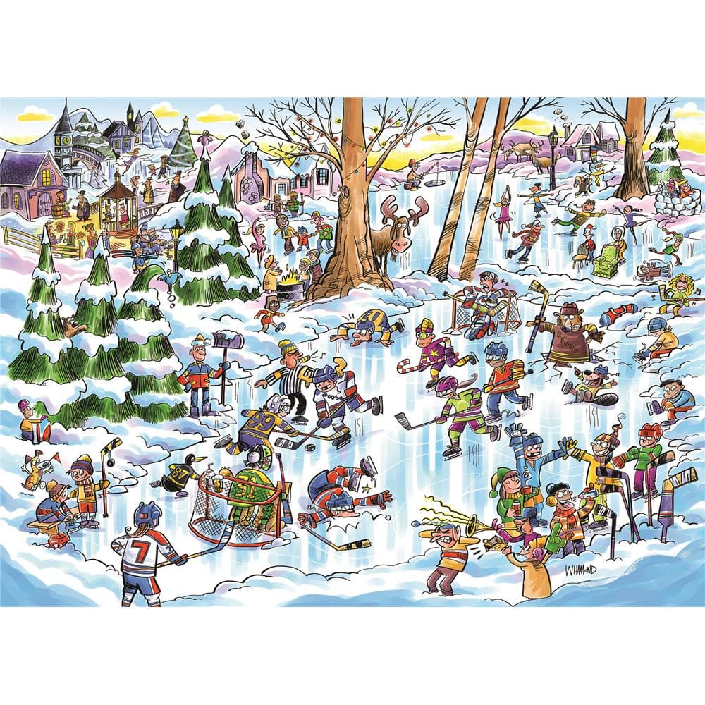 DoodleTown Hockey Town Jigsaw Puzzle (1000 Piece) product image