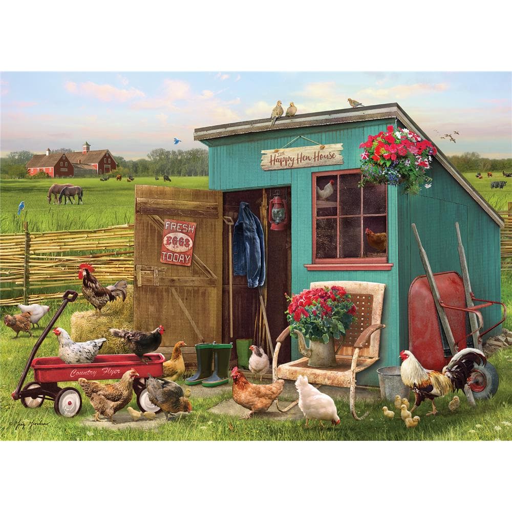 The Happy Hen House Jigsaw Puzzle (1000 Piece)