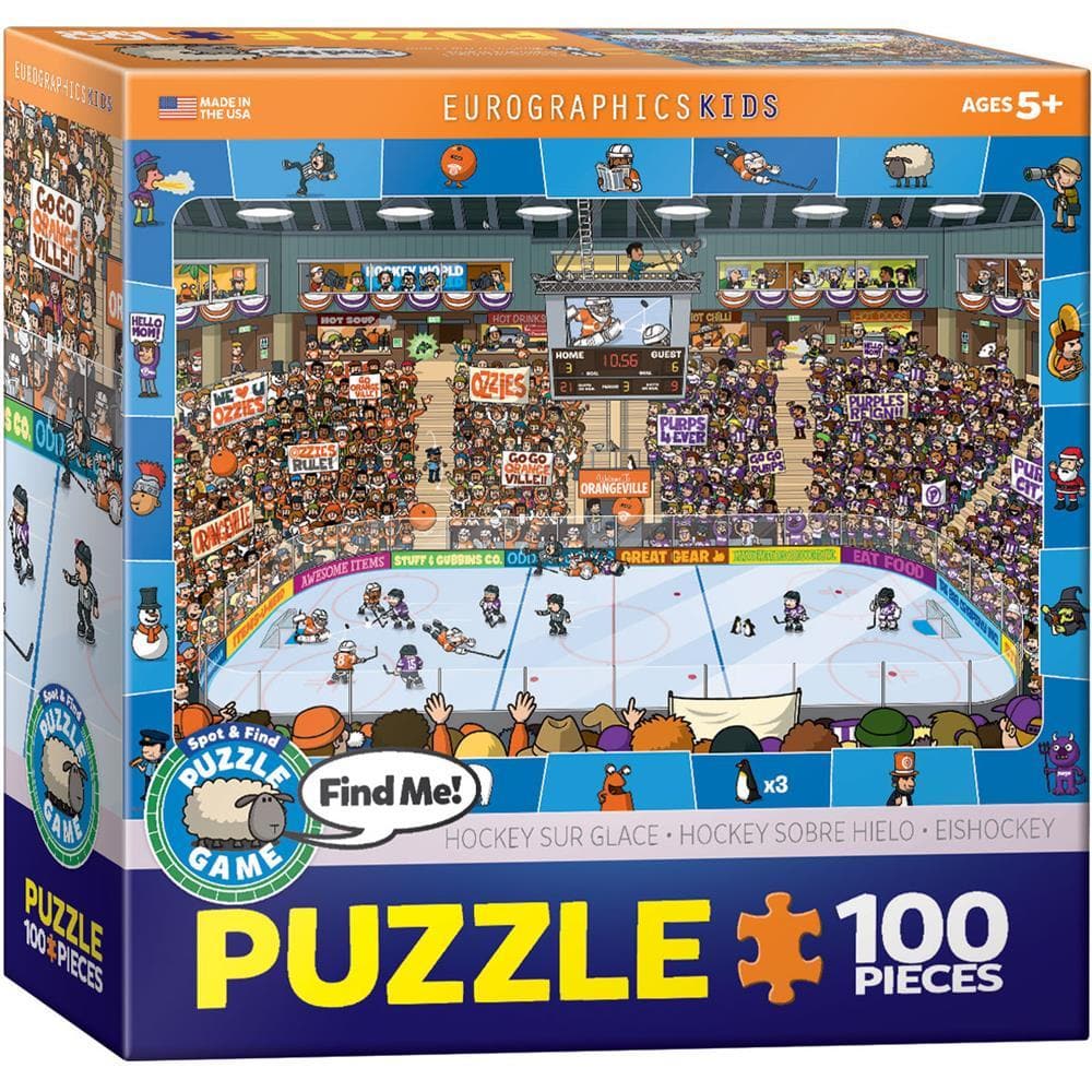 Spot and Find Me Hockey Jigsaw Puzzle Game (100 Piece)