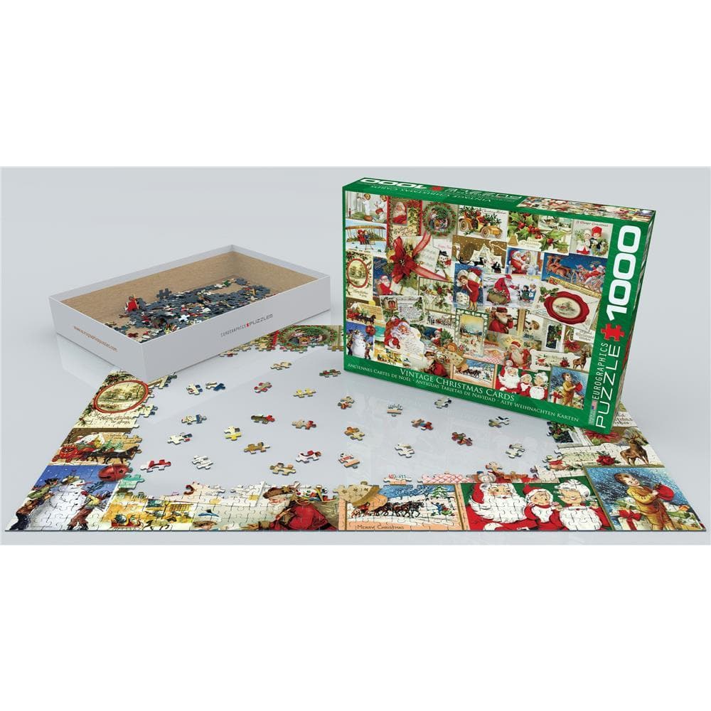 Vintage Christmas Cards Holiday Jigsaw Puzzle (1000 Piece)