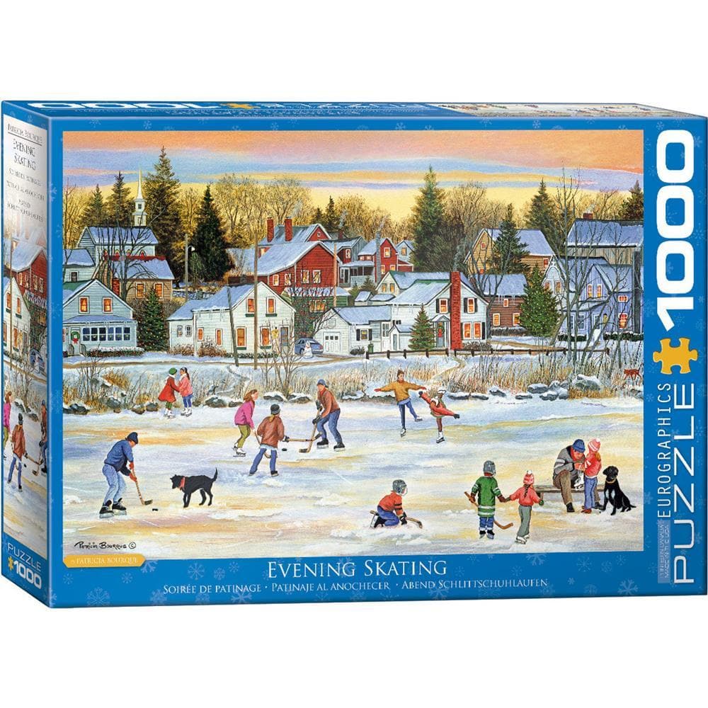 Evening Skating Scenic Jigsaw Puzzle (1000 Piece)