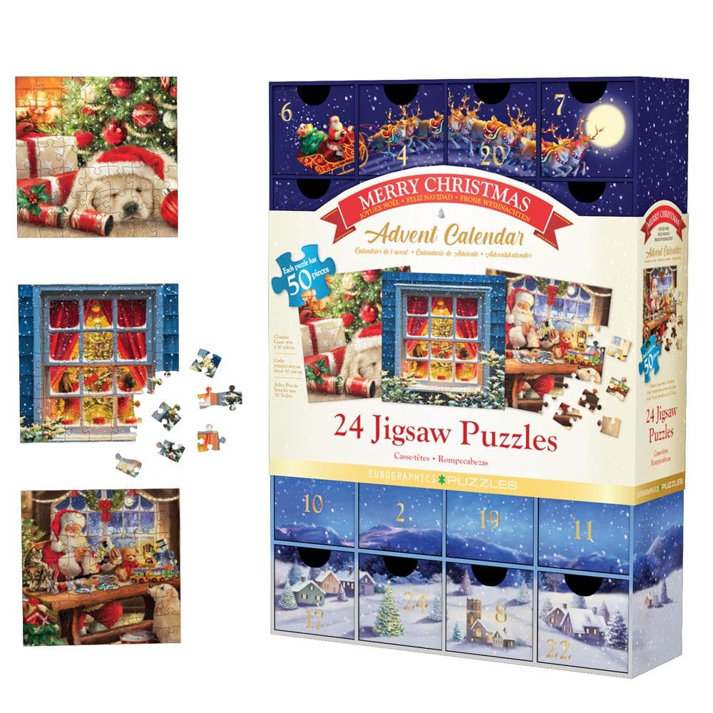 Advent Calendar 24 Classic Treadwell Jigsaw Puzzles (1200 Piece Total)
