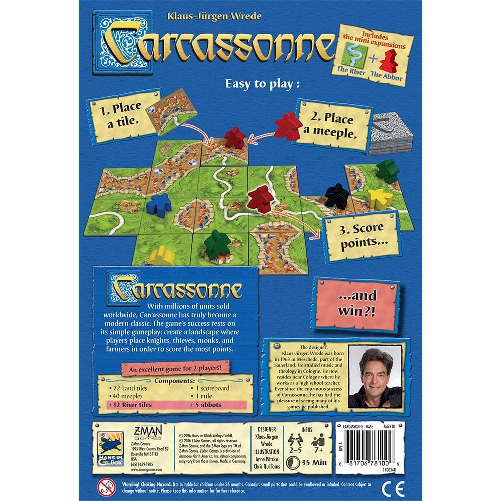 Carcassonne Tile Strategy Game - Calendar Club Canada