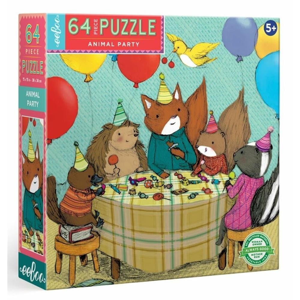 Animal Party Jigsaw Puzzle (64 piece) product image