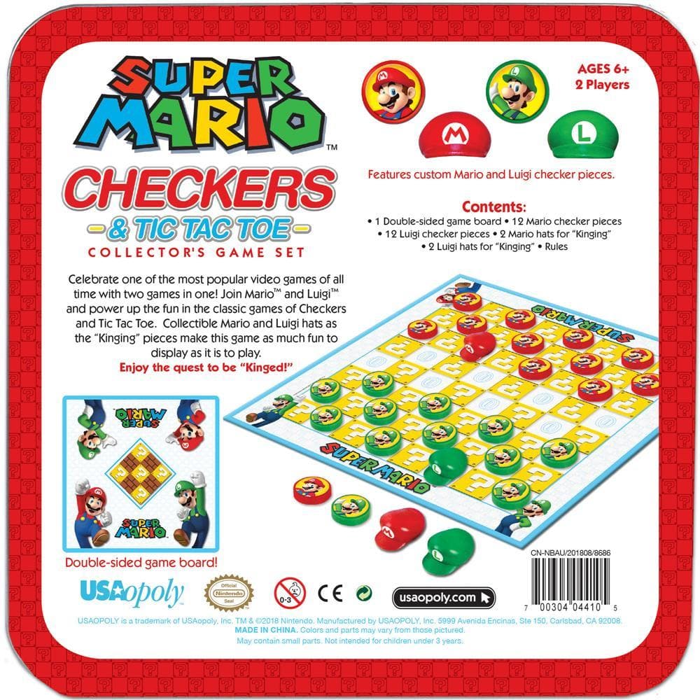 Super Mario Checkers Tic Tac Toe - Calendar Club Canada
