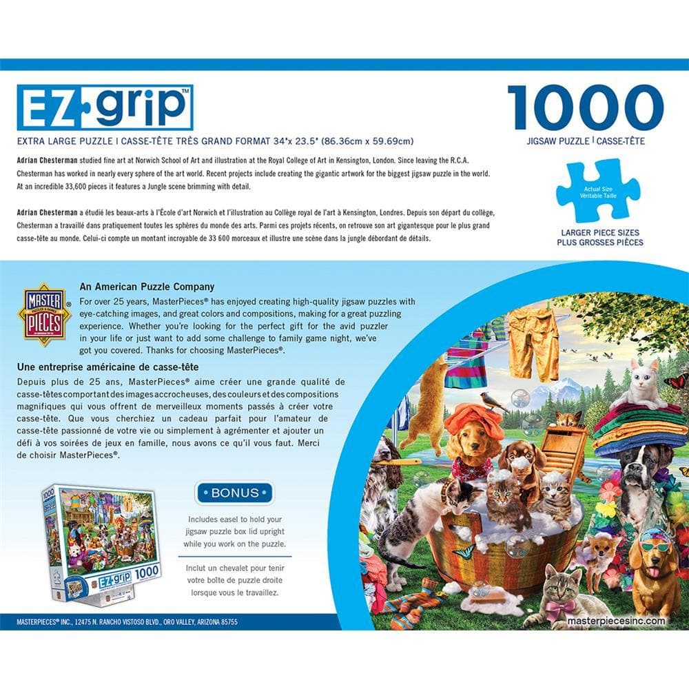 Laundry Day Rascals EZ Grip Jigsaw Puzzle (1000 Piece) product image