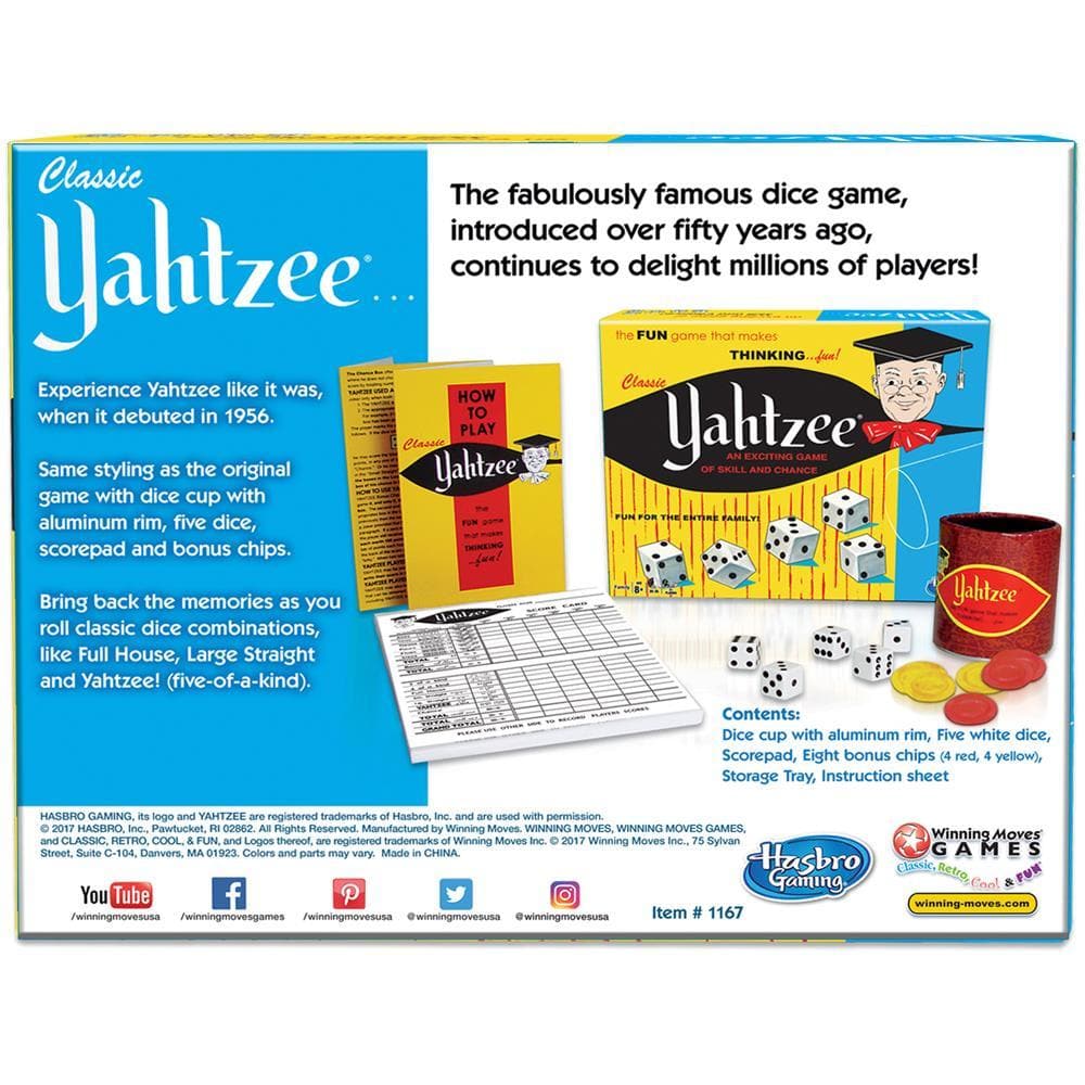 Yahtzee Classic Version - Calendar Club Canada