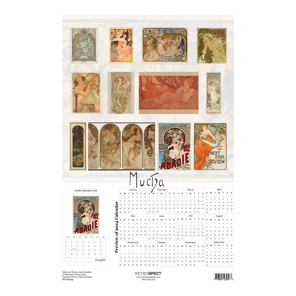 Alphonse Mucha 2024 Poster Calendar product image