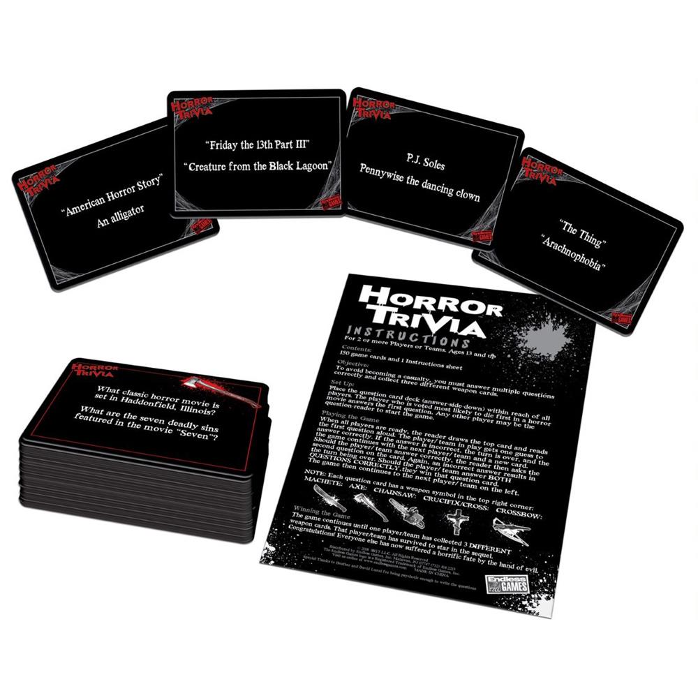 Horror Trivia Travel Card Game
