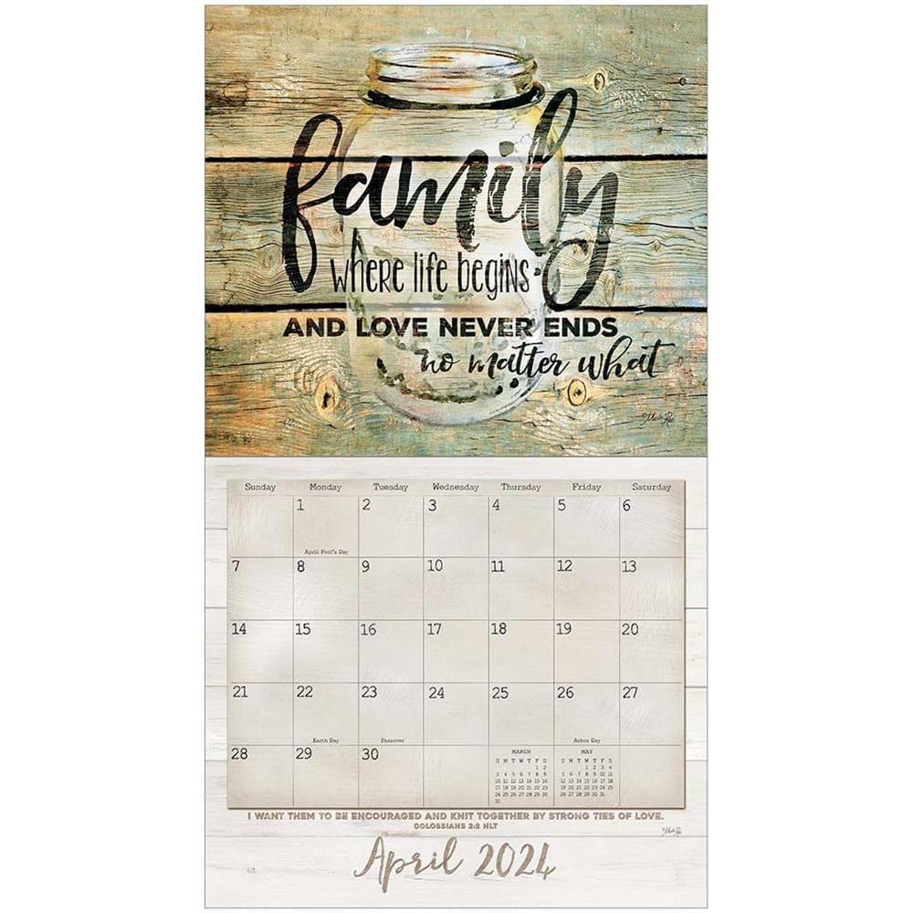 Faith and Family 2024 Wall Calendar  product image