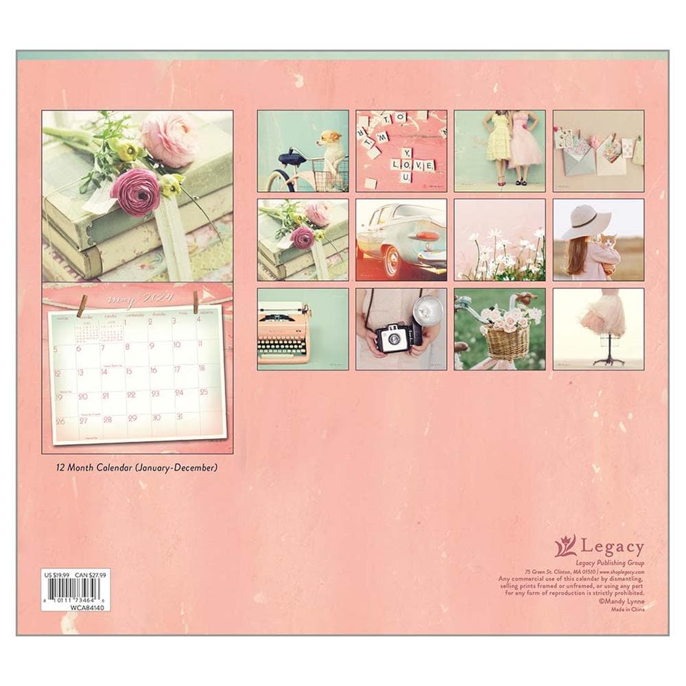 Vintage Pink 2024 Wall Calendar product image