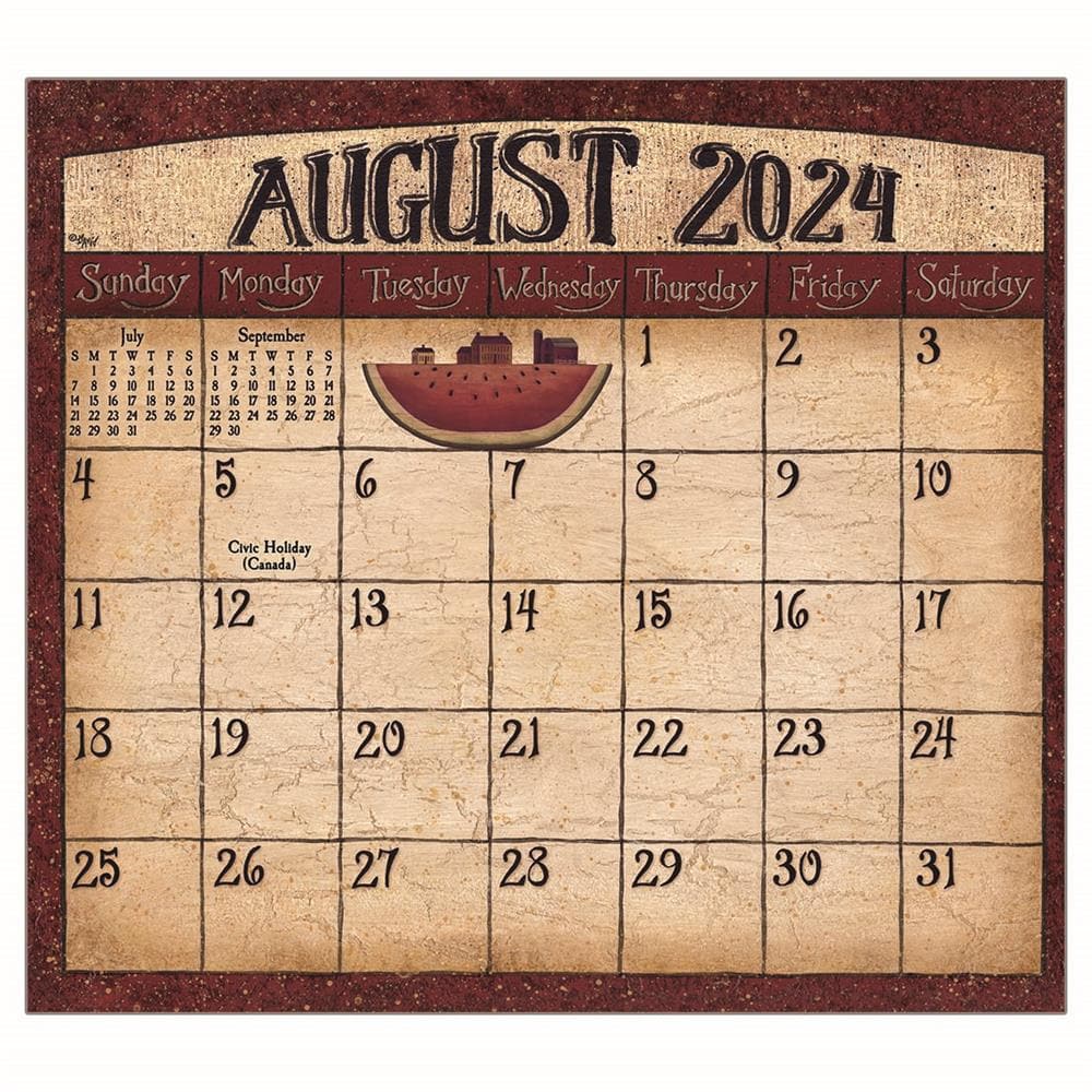 Folk Art by David 2024 Magnetic Mini Calendar  product image
