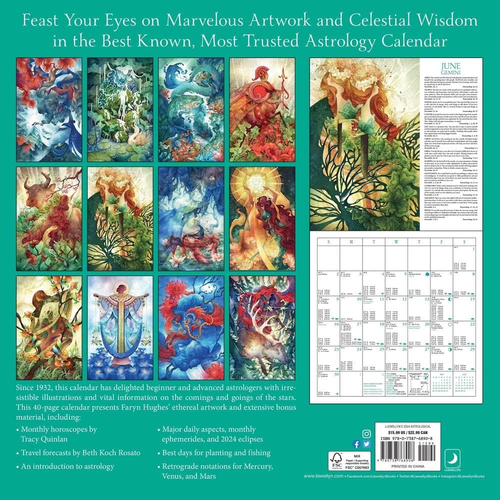 Astrological 2024 Wall Calendar product image