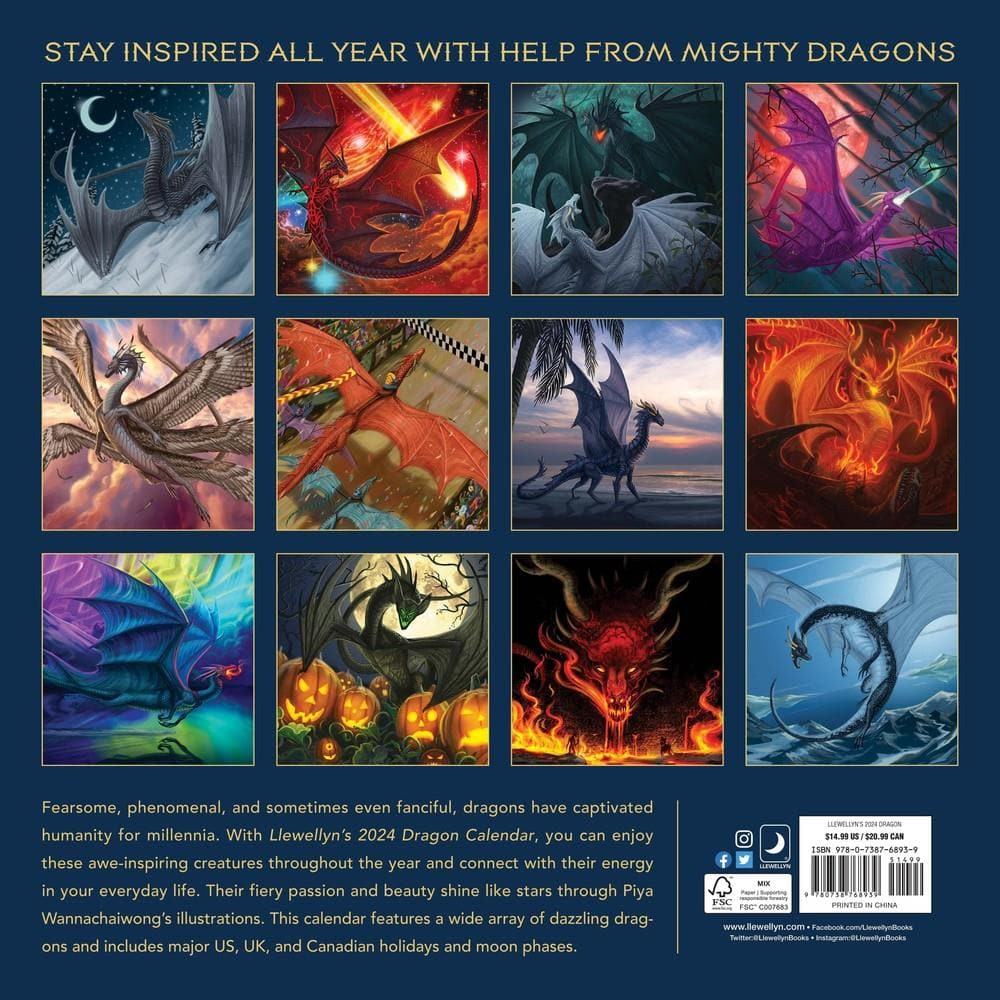 Dragon 2024 Wall Calendar product image