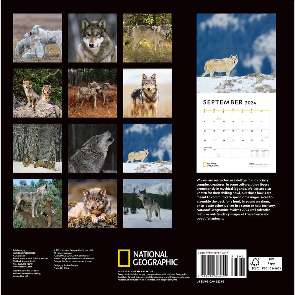 Wolves NG 2024 Wall Calendar product image