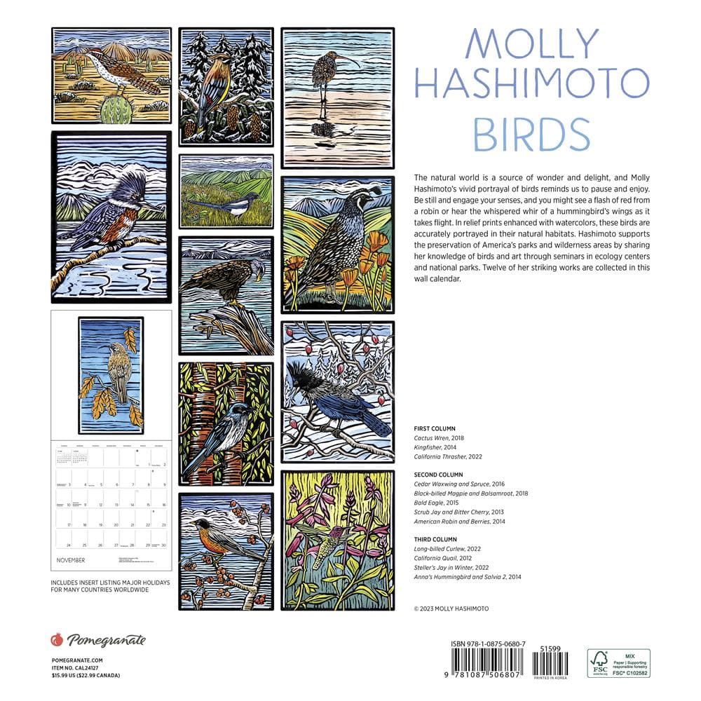 Molly Hashimoto Birds 2024 Wall Calendar product image