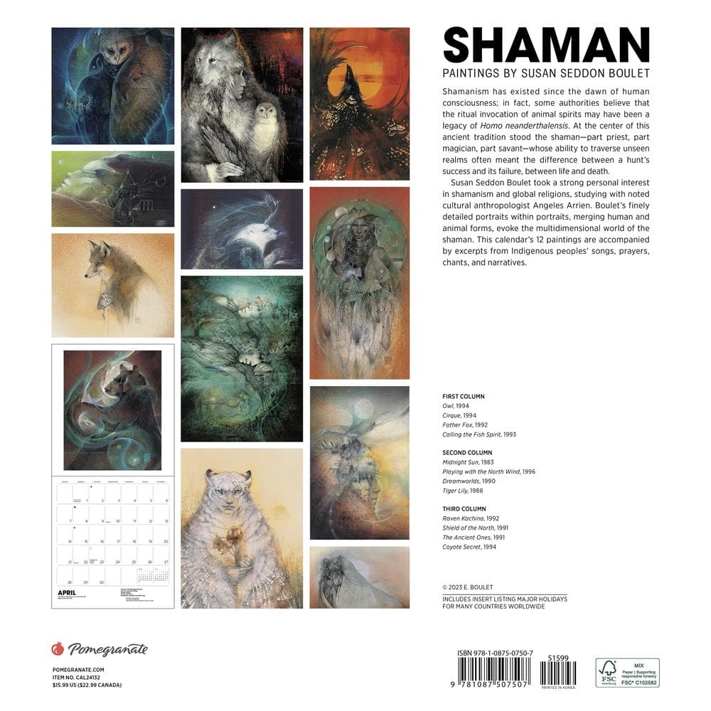 Shaman Paintings by Susan Seddon Boulet 2024 Wall Calendar product image
