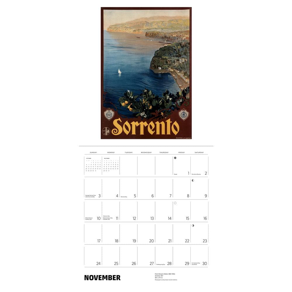 Italy Vintage Travel Posters 2024 Wall Calendar product image