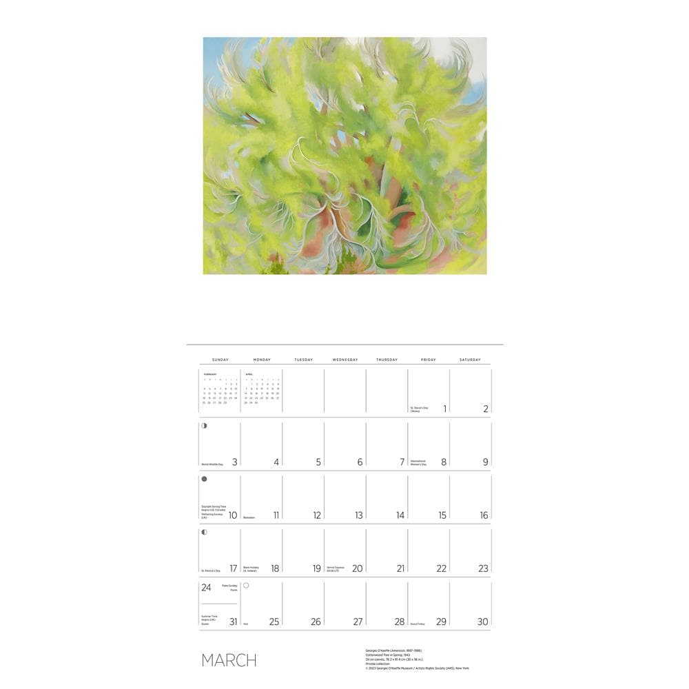9781087507705 OKeeffe 2024 Wall Calendar Pomegranate