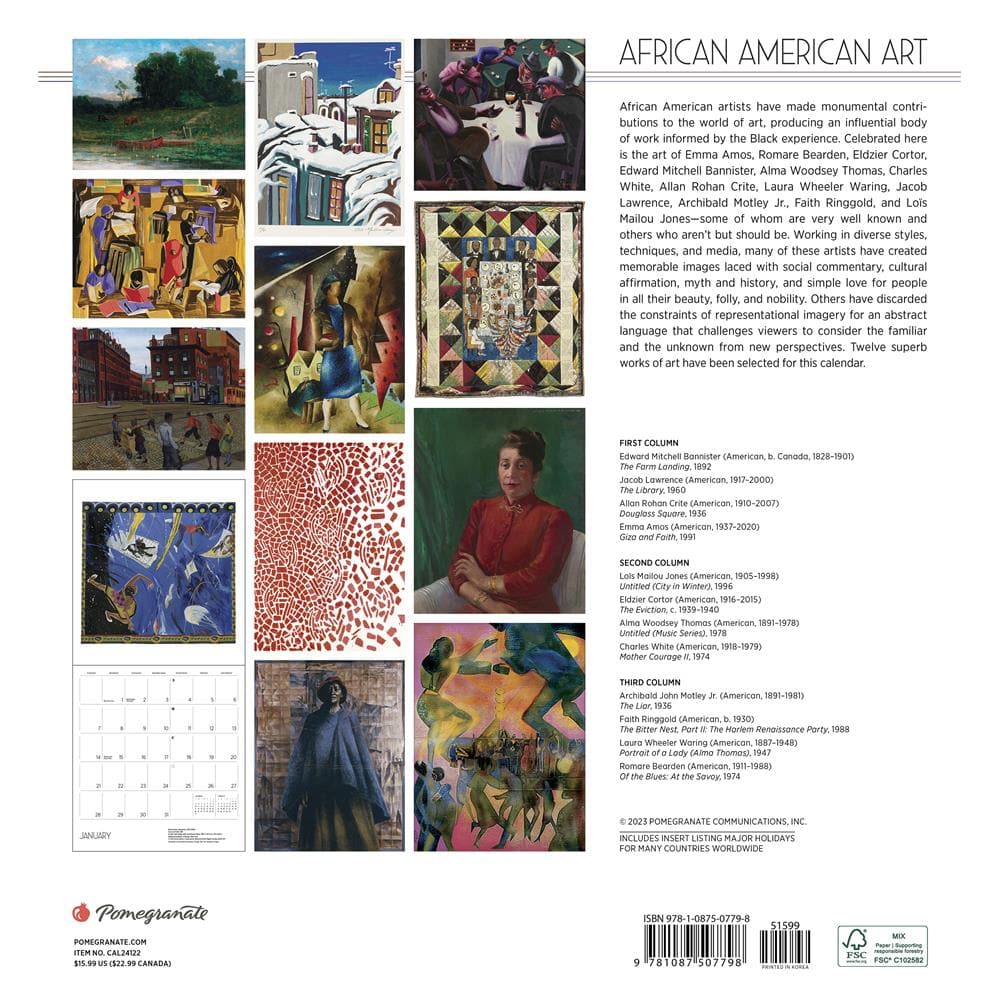 African American Art 2024 Wall Calendar product image