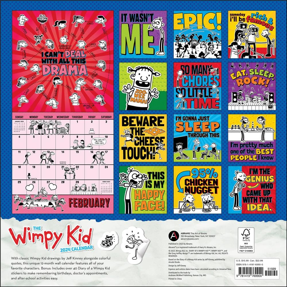 Wimpy Kid 2024 Wall Calendar product image