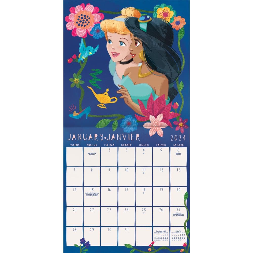9781438892788 Disney Princess 2024 Bilingual Mini Calendar Trends