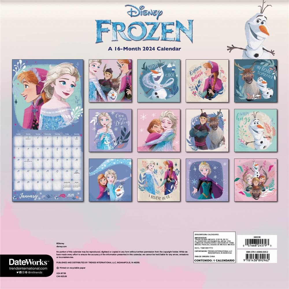 Frozen 2024 Wall Calendar product image