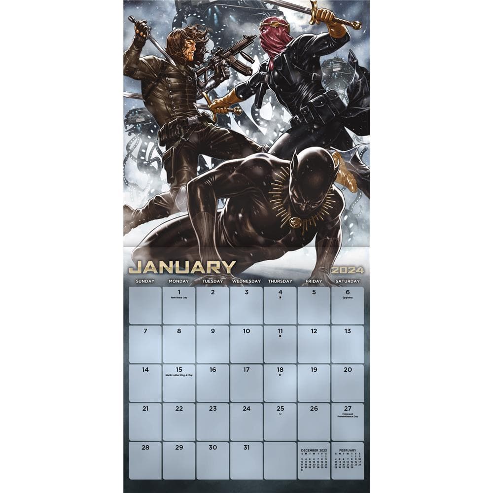 Marvel Heroes vs Villains 2024 Wall Calendar product image