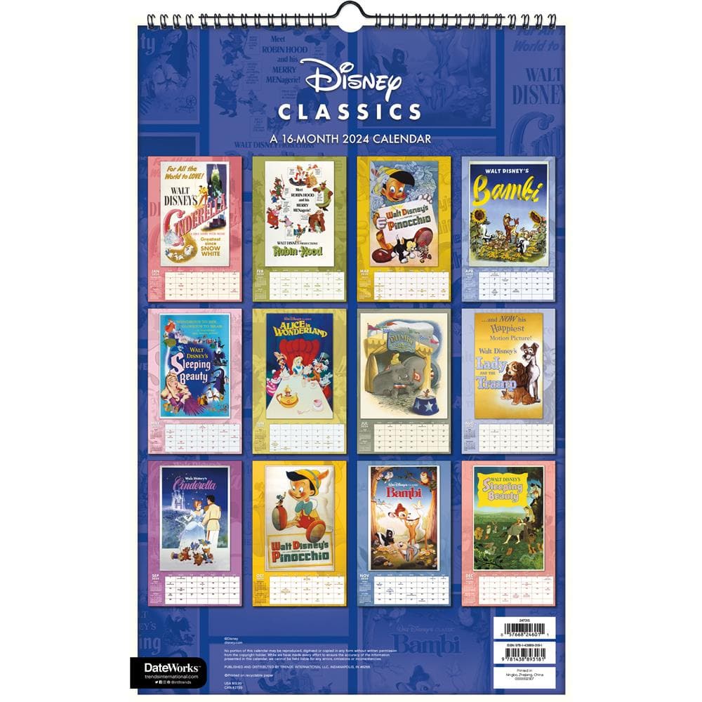 Disney Classic 2024 Poster Calendar product image