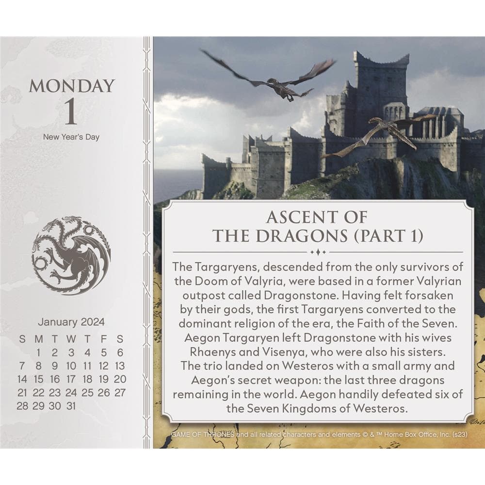 9781438893648 Game of Thrones 2024 Box Calendar Online Exclusive