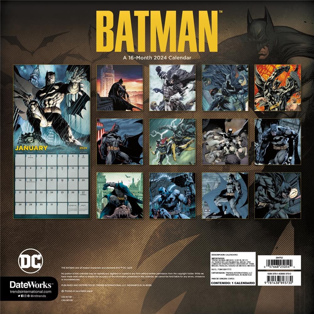The Batman Comic 2024 Wall Calendar product image