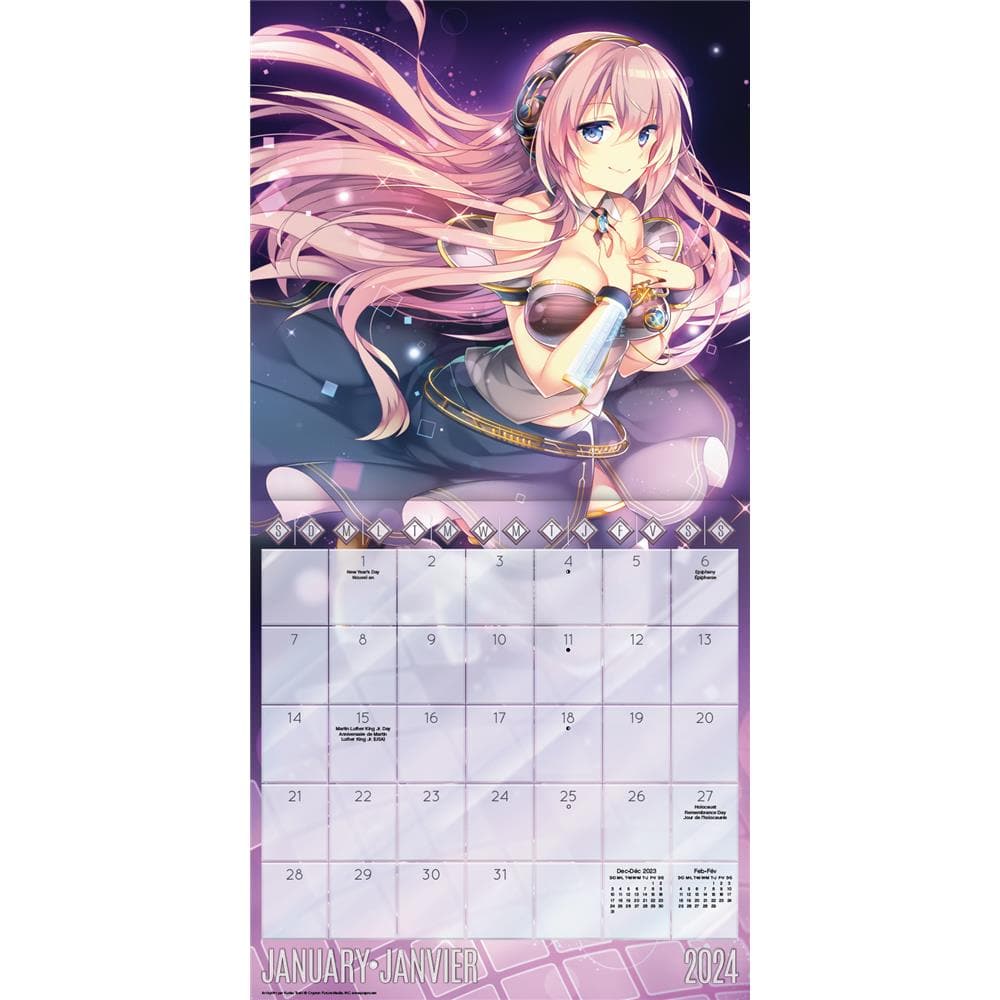 Hatsune Miku 2024 Bilingual Wall Calendar product image