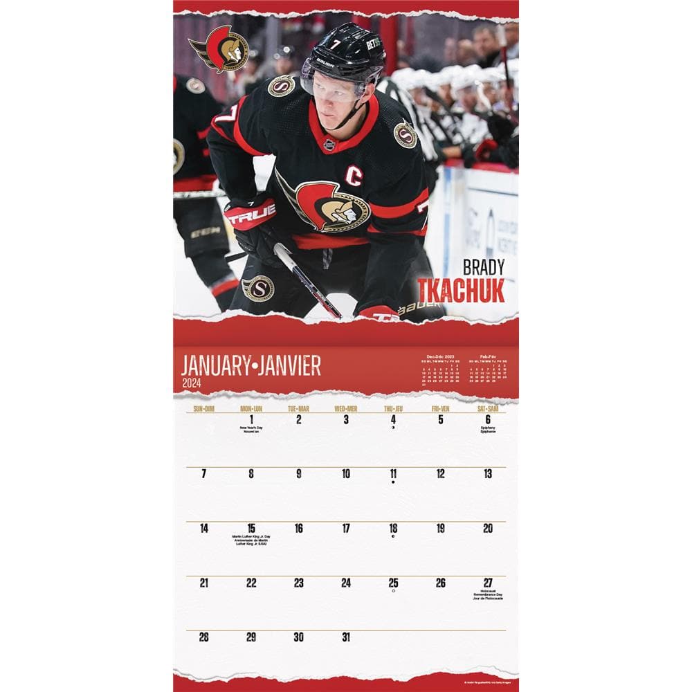 NHL Ottawa Senators 2024 Bilingual Wall Calendar product image