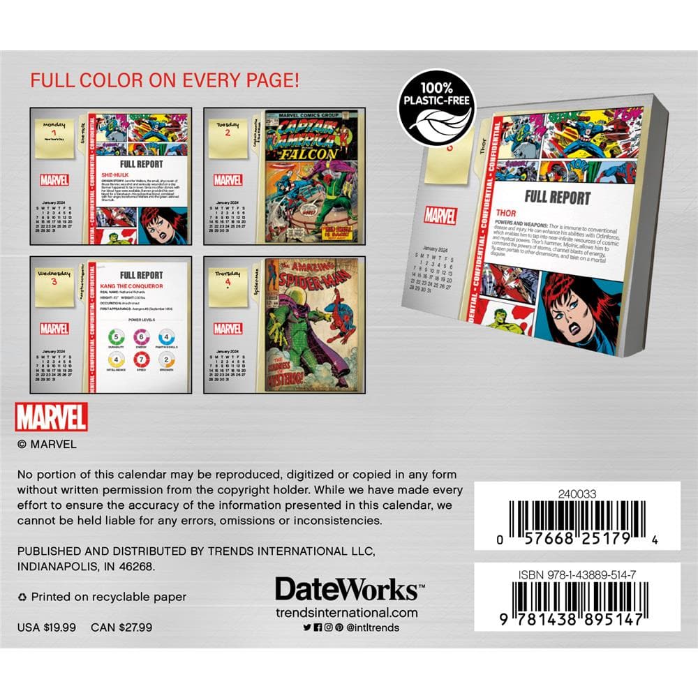 History of Marvel 2024 Box Calendar product image