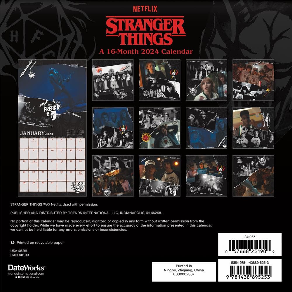 Stranger Things 2024 Mini Calendar product image