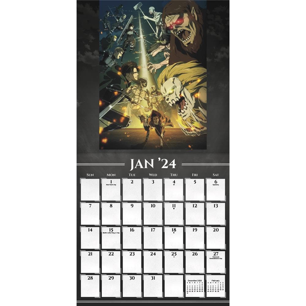 Attack on Titan 2024 Wall Calendar product image