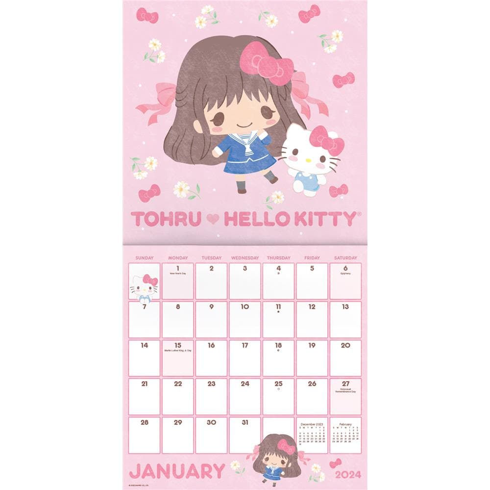 Hello Kitty and Fruits Basket 2024 Wall Calendar  product image