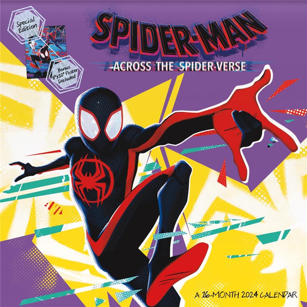 Spider Man Across the Spider Verse 2024 Exclusive Wall Calendar with Print product image