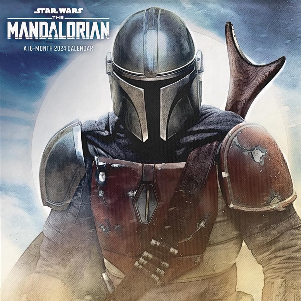 Star Wars Mandalorian 2024 Exclusive Wall Calendar with Decal product image